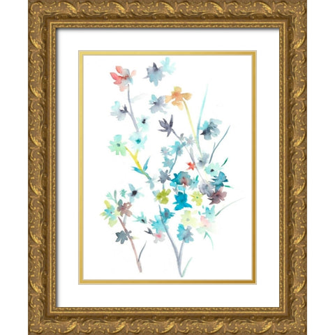 Spring Soiree I Gold Ornate Wood Framed Art Print with Double Matting by Zarris, Chariklia
