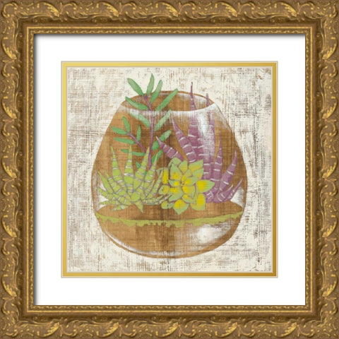 Glass Garden II Gold Ornate Wood Framed Art Print with Double Matting by Zarris, Chariklia