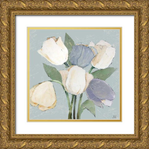 French Tulips II Gold Ornate Wood Framed Art Print with Double Matting by Reynolds, Jade
