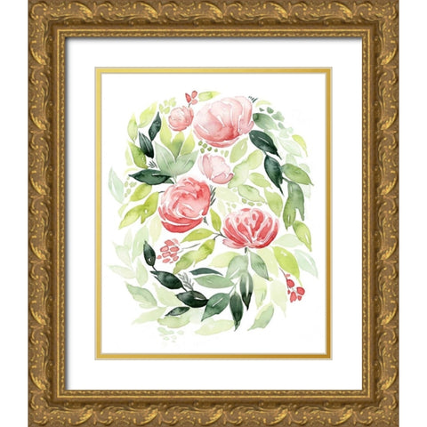 Buoyant Bouquet II Gold Ornate Wood Framed Art Print with Double Matting by Popp, Grace