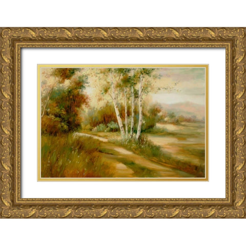 Eventide 9 Gold Ornate Wood Framed Art Print with Double Matting by Dag, Inc.