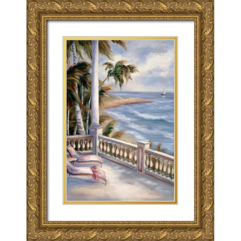 Tropical 15 Gold Ornate Wood Framed Art Print with Double Matting by Dag, Inc.
