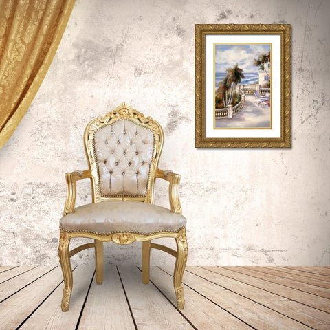 Tropical 16 Gold Ornate Wood Framed Art Print with Double Matting by Dag, Inc.