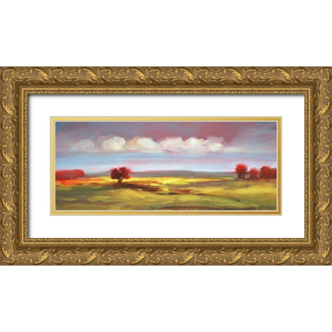 Landscape 105 Gold Ornate Wood Framed Art Print with Double Matting by Dag, Inc.