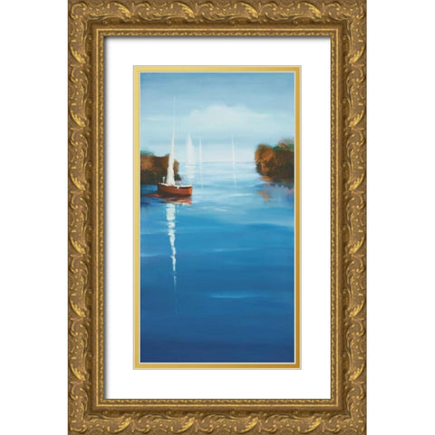 Set Sail 10 Gold Ornate Wood Framed Art Print with Double Matting by Dag, Inc.