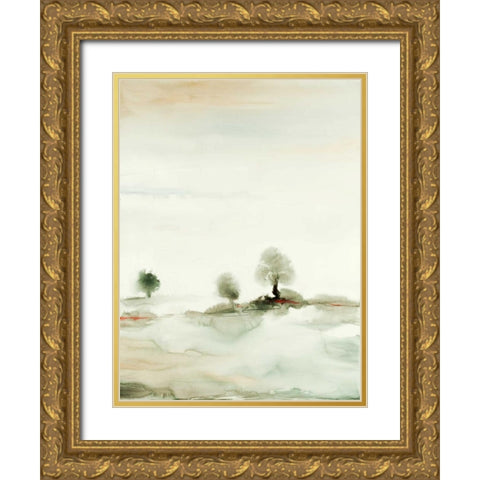 Solstice 8 Gold Ornate Wood Framed Art Print with Double Matting by Dag, Inc.