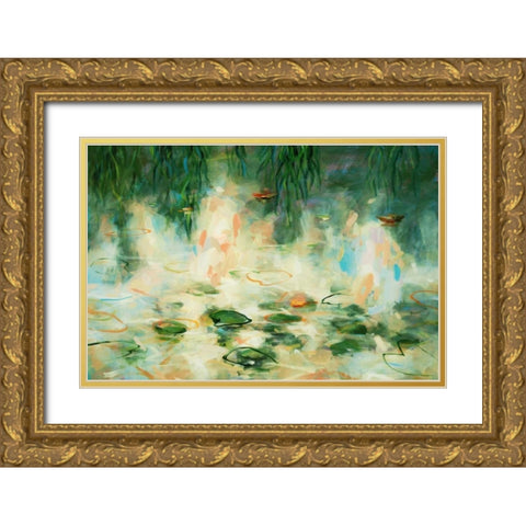 Solstice 9 Gold Ornate Wood Framed Art Print with Double Matting by Dag, Inc.