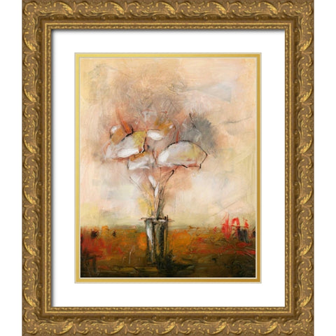 Vivo Floral 7 Gold Ornate Wood Framed Art Print with Double Matting by Dag, Inc.