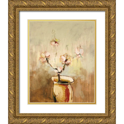 Vivo Floral 17 Gold Ornate Wood Framed Art Print with Double Matting by Dag, Inc.