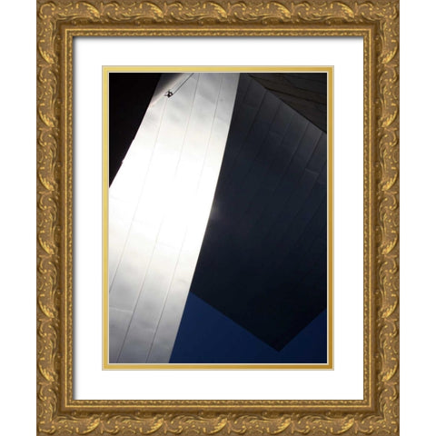 Ode to Gehry 52 Gold Ornate Wood Framed Art Print with Double Matting by Dag, Inc.