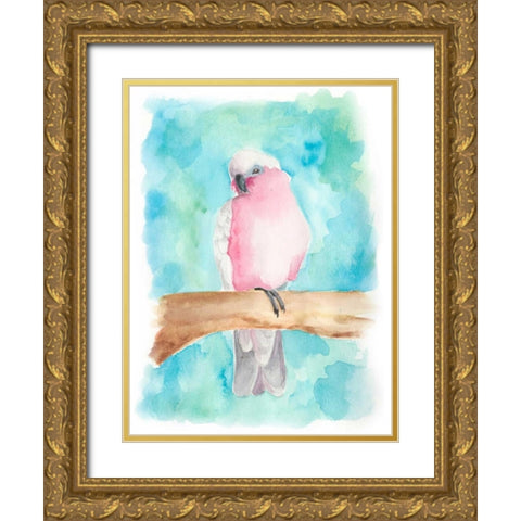 Sweet Tropical Bird III Gold Ornate Wood Framed Art Print with Double Matting by Moore, Regina
