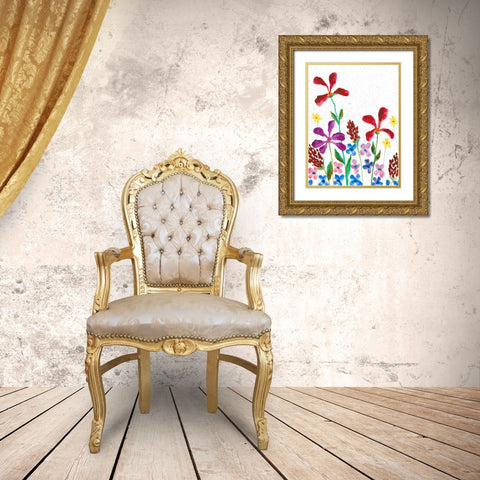 Vivid Whimsy I Gold Ornate Wood Framed Art Print with Double Matting by Moore, Regina