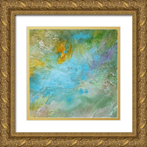 Tropical Currents II Gold Ornate Wood Framed Art Print with Double Matting by Finch, Sheila