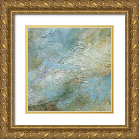 Pastel Currents I Gold Ornate Wood Framed Art Print with Double Matting by Finch, Sheila