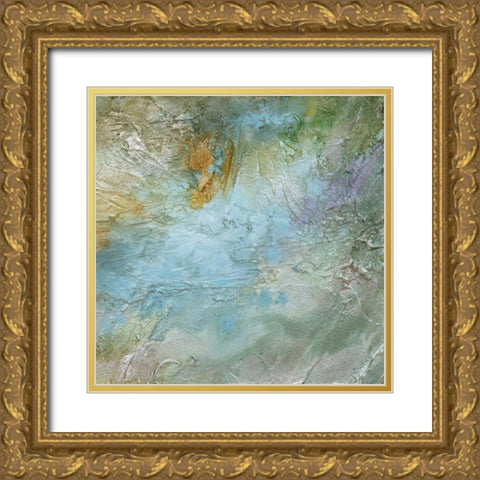 Pastel Currents II Gold Ornate Wood Framed Art Print with Double Matting by Finch, Sheila