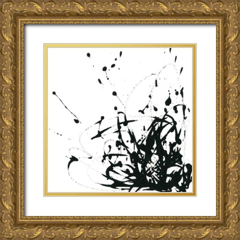 Onyx Expression II Gold Ornate Wood Framed Art Print with Double Matting by Vess, June Erica