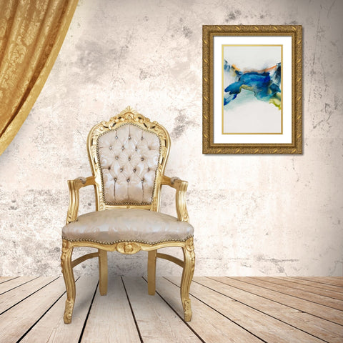 Abstract Terrain II Gold Ornate Wood Framed Art Print with Double Matting by Jasper, Sisa