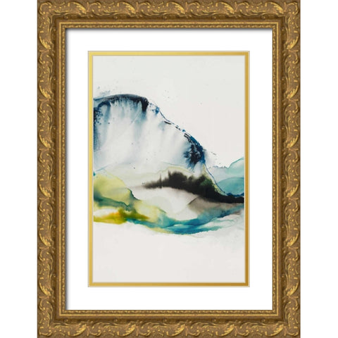 Abstract Terrain III Gold Ornate Wood Framed Art Print with Double Matting by Jasper, Sisa