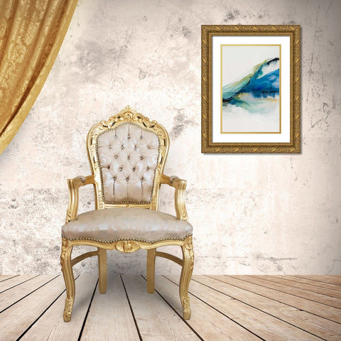 Abstract Terrain IV Gold Ornate Wood Framed Art Print with Double Matting by Jasper, Sisa