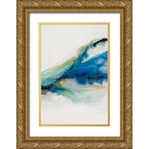 Abstract Terrain IV Gold Ornate Wood Framed Art Print with Double Matting by Jasper, Sisa