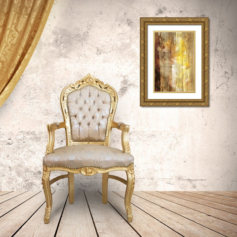 Golden Glow I Gold Ornate Wood Framed Art Print with Double Matting by Jasper, Sisa