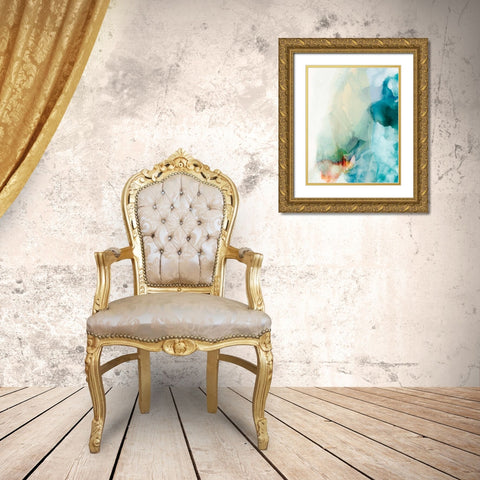 Aversion I Gold Ornate Wood Framed Art Print with Double Matting by Jasper, Sisa