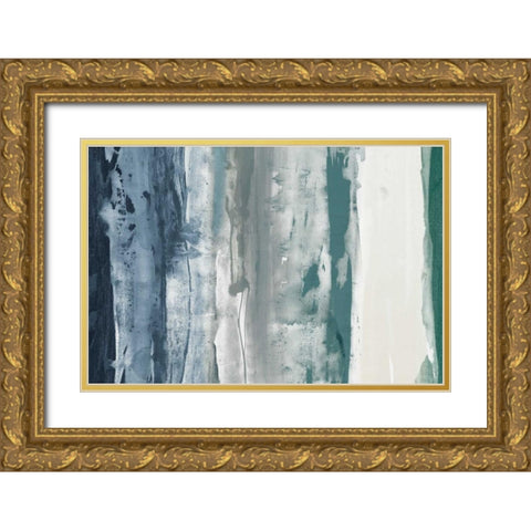 Navy Decision I Gold Ornate Wood Framed Art Print with Double Matting by Jasper, Sisa