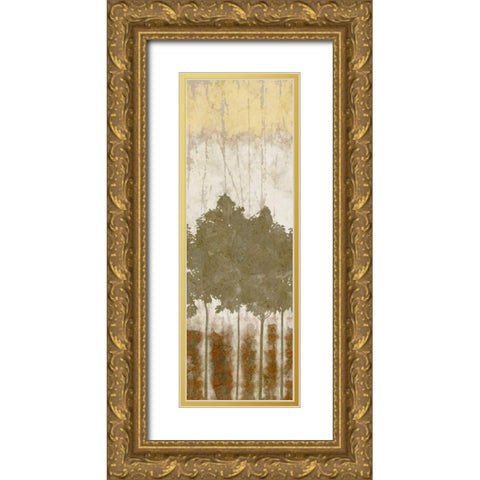 Natures Quartet II Gold Ornate Wood Framed Art Print with Double Matting by Saunders, Alonzo