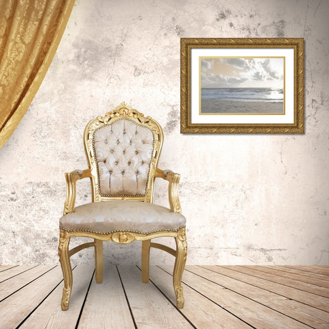 Serene Sea III Gold Ornate Wood Framed Art Print with Double Matting by Chandler, Sharon