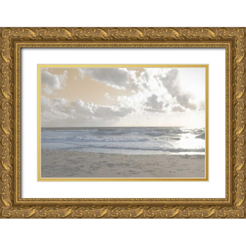 Serene Sea III Gold Ornate Wood Framed Art Print with Double Matting by Chandler, Sharon
