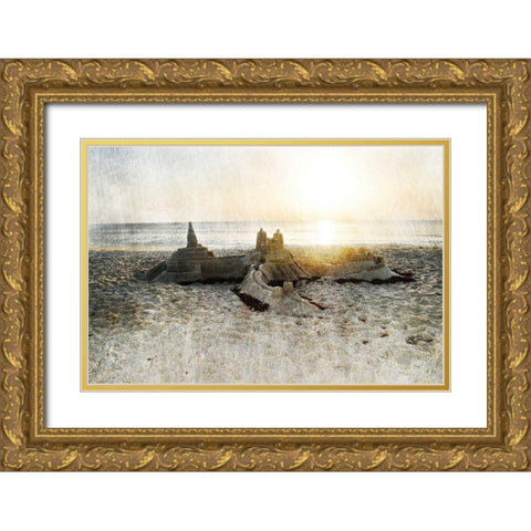 Sand Castle I Gold Ornate Wood Framed Art Print with Double Matting by Chandler, Sharon
