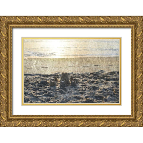 Sand Castle III Gold Ornate Wood Framed Art Print with Double Matting by Chandler, Sharon