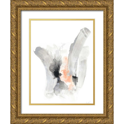 Swipe II Gold Ornate Wood Framed Art Print with Double Matting by Vess, June Erica
