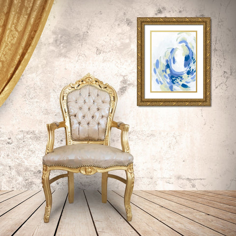 Sargasso I Gold Ornate Wood Framed Art Print with Double Matting by Vess, June Erica