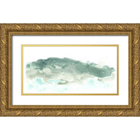 Liquid Landscape I Gold Ornate Wood Framed Art Print with Double Matting by Vess, June Erica