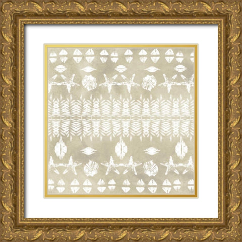 Tribal Coast III Gold Ornate Wood Framed Art Print with Double Matting by Vess, June Erica