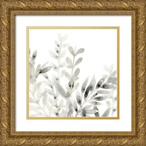 Watermark Foliage I Gold Ornate Wood Framed Art Print with Double Matting by Vess, June Erica