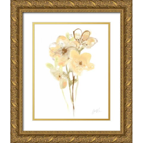 Apricot Dusk II Gold Ornate Wood Framed Art Print with Double Matting by Vess, June Erica