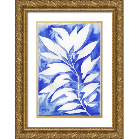 Ink Blot Vine I Gold Ornate Wood Framed Art Print with Double Matting by Popp, Grace