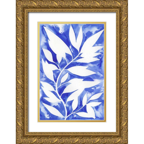 Ink Blot Vine II Gold Ornate Wood Framed Art Print with Double Matting by Popp, Grace