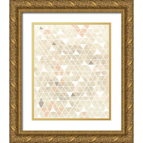 Pattern Intersect II Gold Ornate Wood Framed Art Print with Double Matting by Vess, June Erica