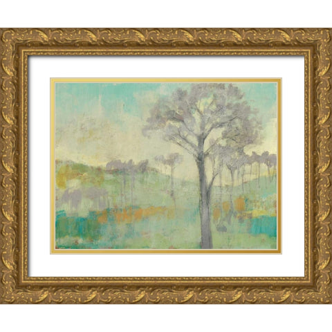 Tree Stand I Gold Ornate Wood Framed Art Print with Double Matting by Goldberger, Jennifer