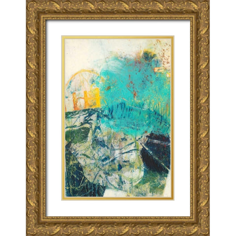 Underlying IV Gold Ornate Wood Framed Art Print with Double Matting by Jachimiec, Sue
