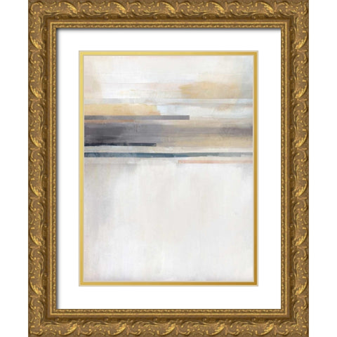 Sandy Coast I Gold Ornate Wood Framed Art Print with Double Matting by Jerry, Alison
