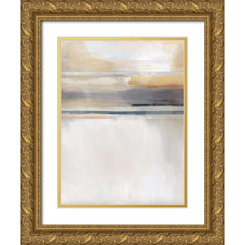 Sandy Coast II Gold Ornate Wood Framed Art Print with Double Matting by Jerry, Alison