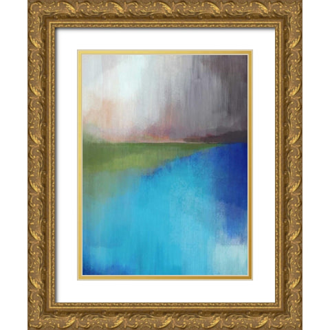 Peaks Bay II Gold Ornate Wood Framed Art Print with Double Matting by Jerry, Alison