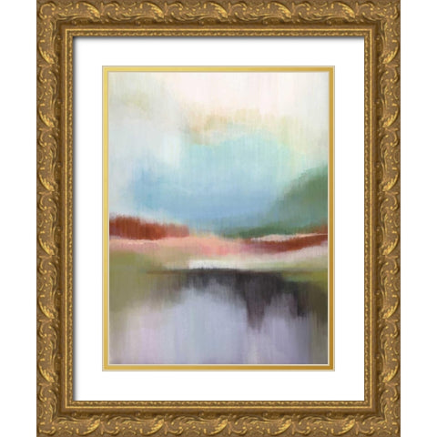 Spring Lake I Gold Ornate Wood Framed Art Print with Double Matting by Jerry, Alison
