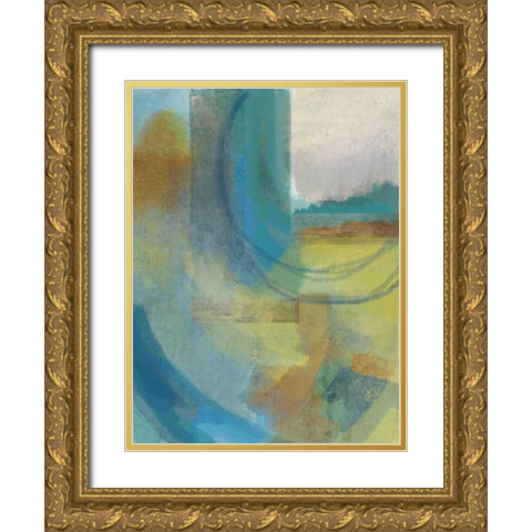 East Wind I Gold Ornate Wood Framed Art Print with Double Matting by Jerry, Alison