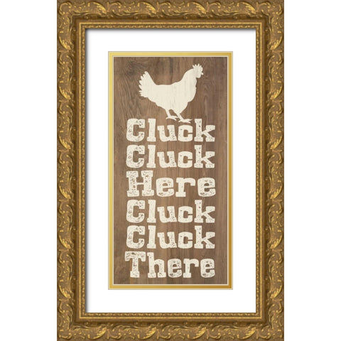 Animal Farm IV Gold Ornate Wood Framed Art Print with Double Matting by Saunders, Alonzo