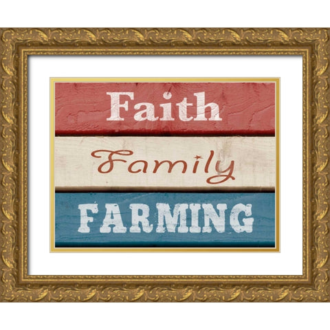 Farm Sentiment V Gold Ornate Wood Framed Art Print with Double Matting by Saunders, Alonzo